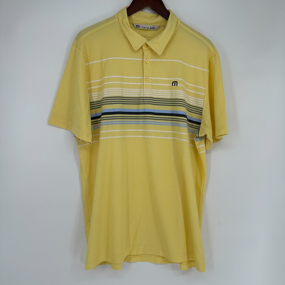 Travis Matthew Yellow XL polo Cotton Golf short Performance